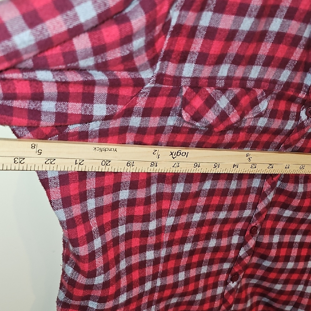 Columbia Maroon And Red Checkered Shirt Size XL - Picture 6 of 6